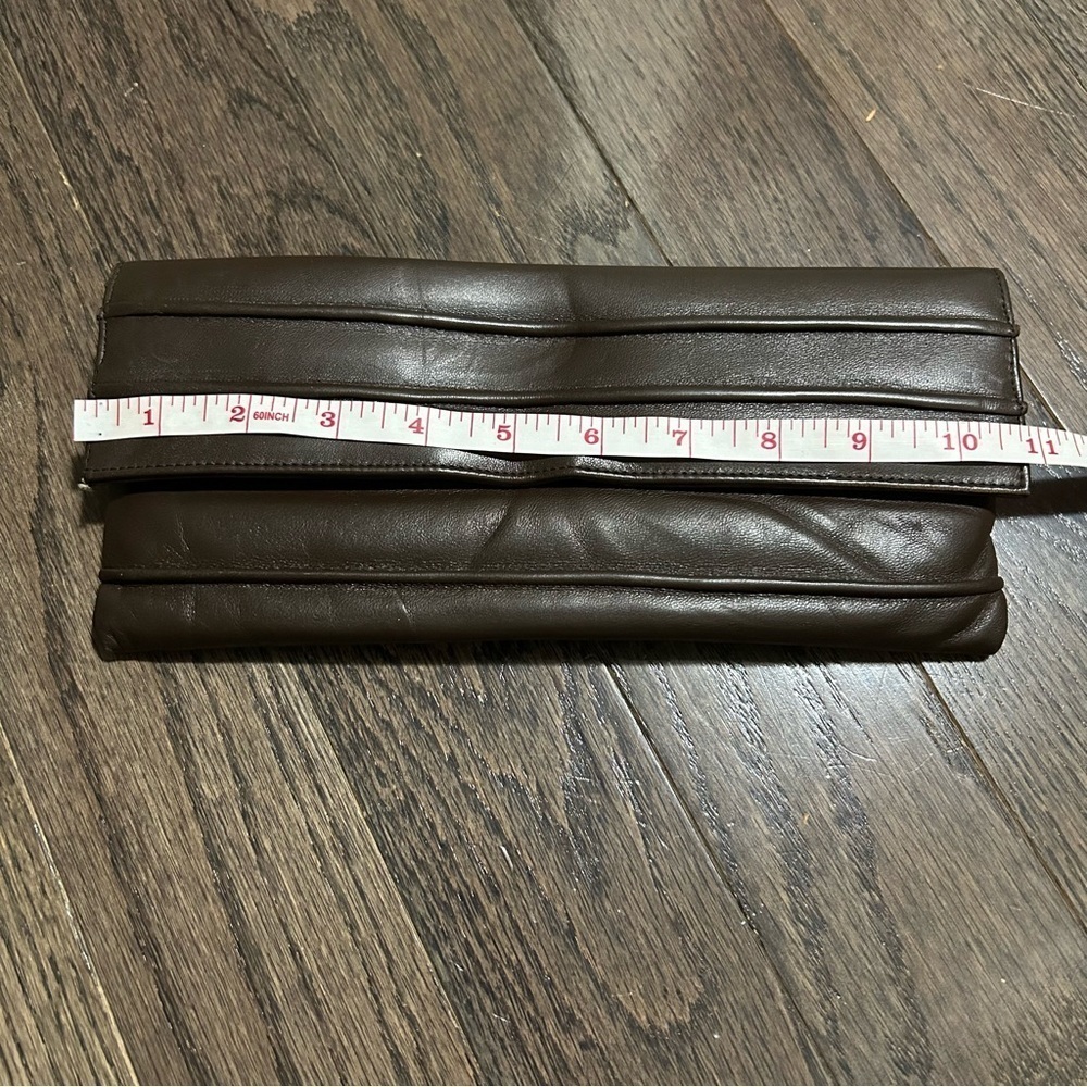Vintage Brown Leather Clutch